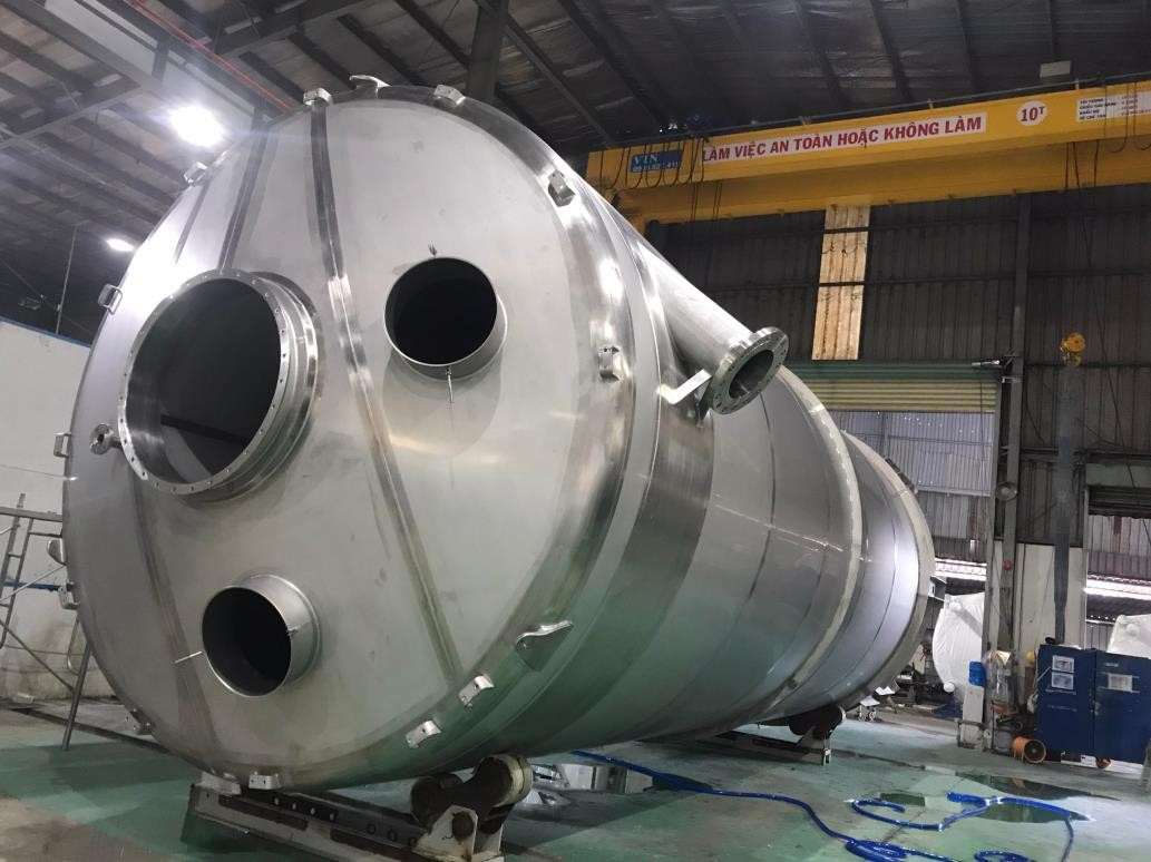 75 cubic metre powder silo fabricated for milk powder plant
