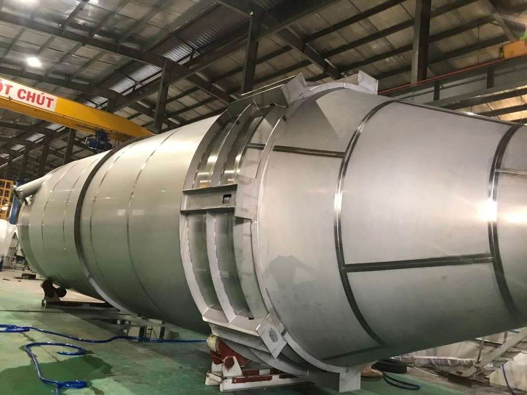 75 cubic metre powder silo second fabrication view