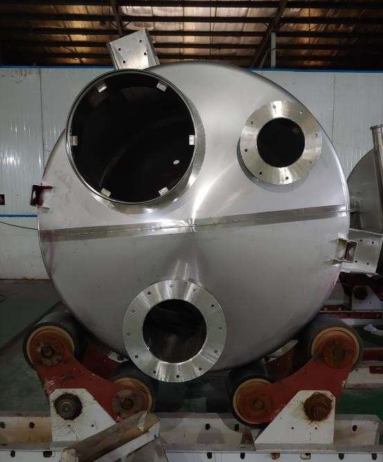 Detailed view of powder hoppers for milk powder plant
